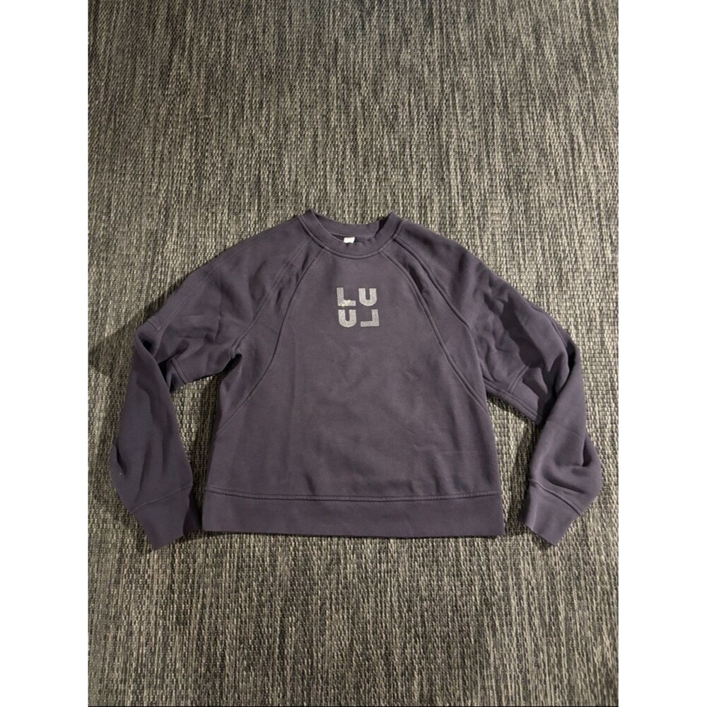 Scuba Oversized Hip-Length Pullover Crew Jewelled Atmospheric Purple Terry